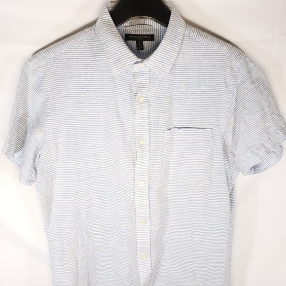 banana republic mens short sleeved shirt - Picture 1 of 5